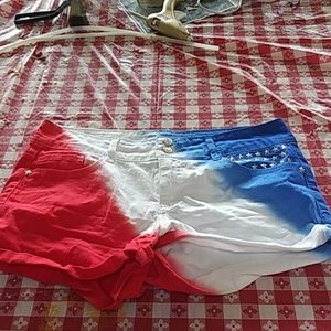 American Flag Tie Dye Shorts